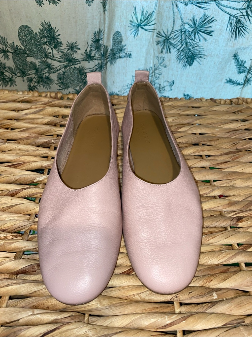 Everlane Pink Italian Leather Day Glove Flats Shoes Size 10.5